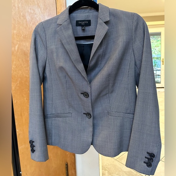Wool Grey Talbots Blazer - Picture 2 of 4